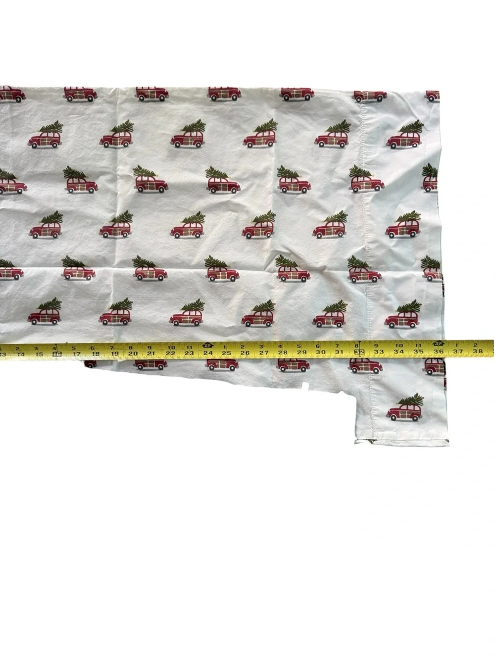 Pottery Barn Christmas Tree Woody Car King Pillowcase - 1 CASE